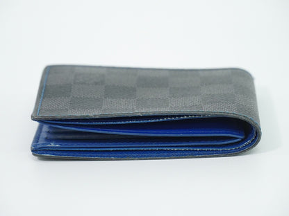 Louis Vuitton Slender Damier Graphite, Black, Canvas, Wallet