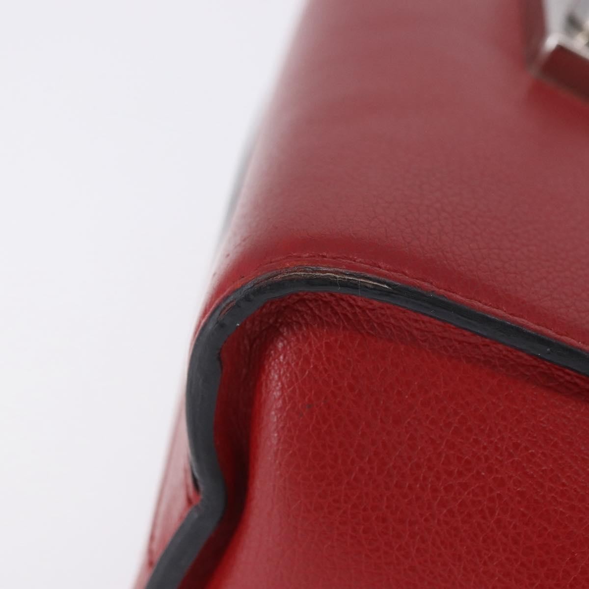 Prada Sound Studded Quilted Leather, Red, Leather, Handbag