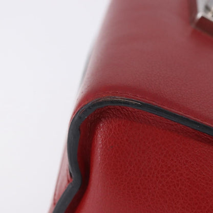 Prada Sound Studded Quilted Leather, Red, Leather, Handbag
