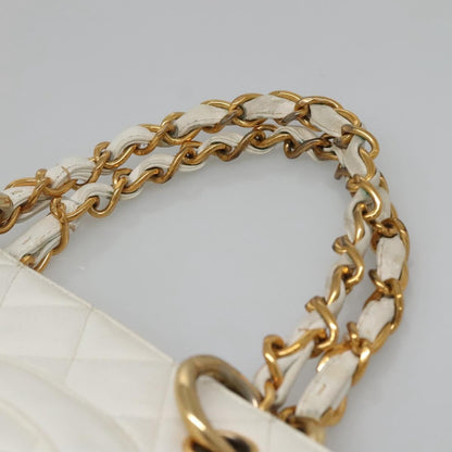 Chanel Vintage Grand Shopping Quilted Caviar, White, Leather, Tote Bag