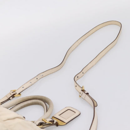 Prada Gaufre Convertible Satchel Nappa Leather, Beige, Leather, Handbag