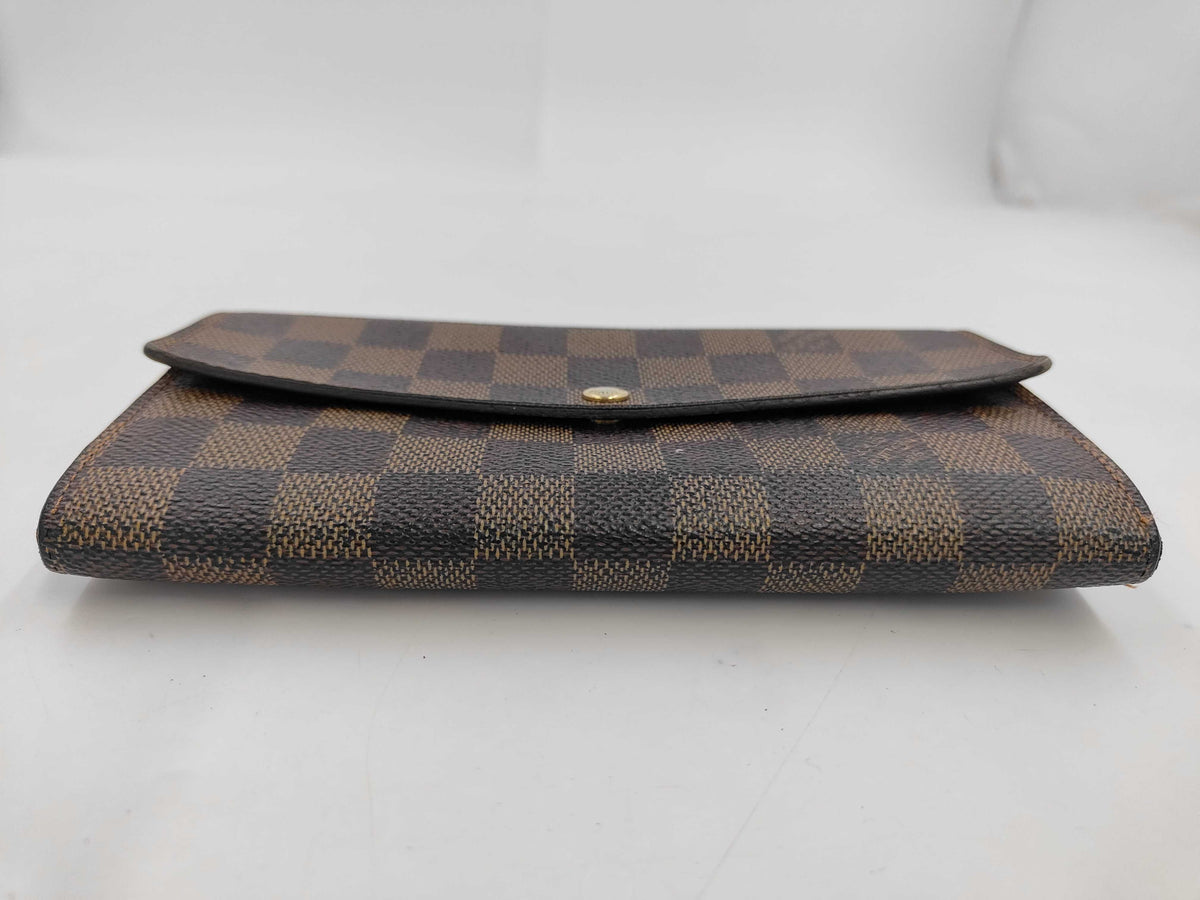 Louis Vuitton Vintage Sarah Damier, Brown, Canvas, Wallet
