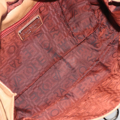 Salvatore Ferragamo Gancini Leather, Brown, Leather, Shoulder Bag