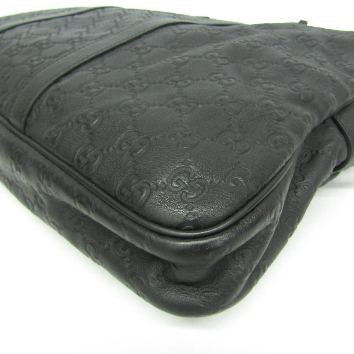 Gucci Convertible Guccissima Leather, Black, Leather, Briefcase