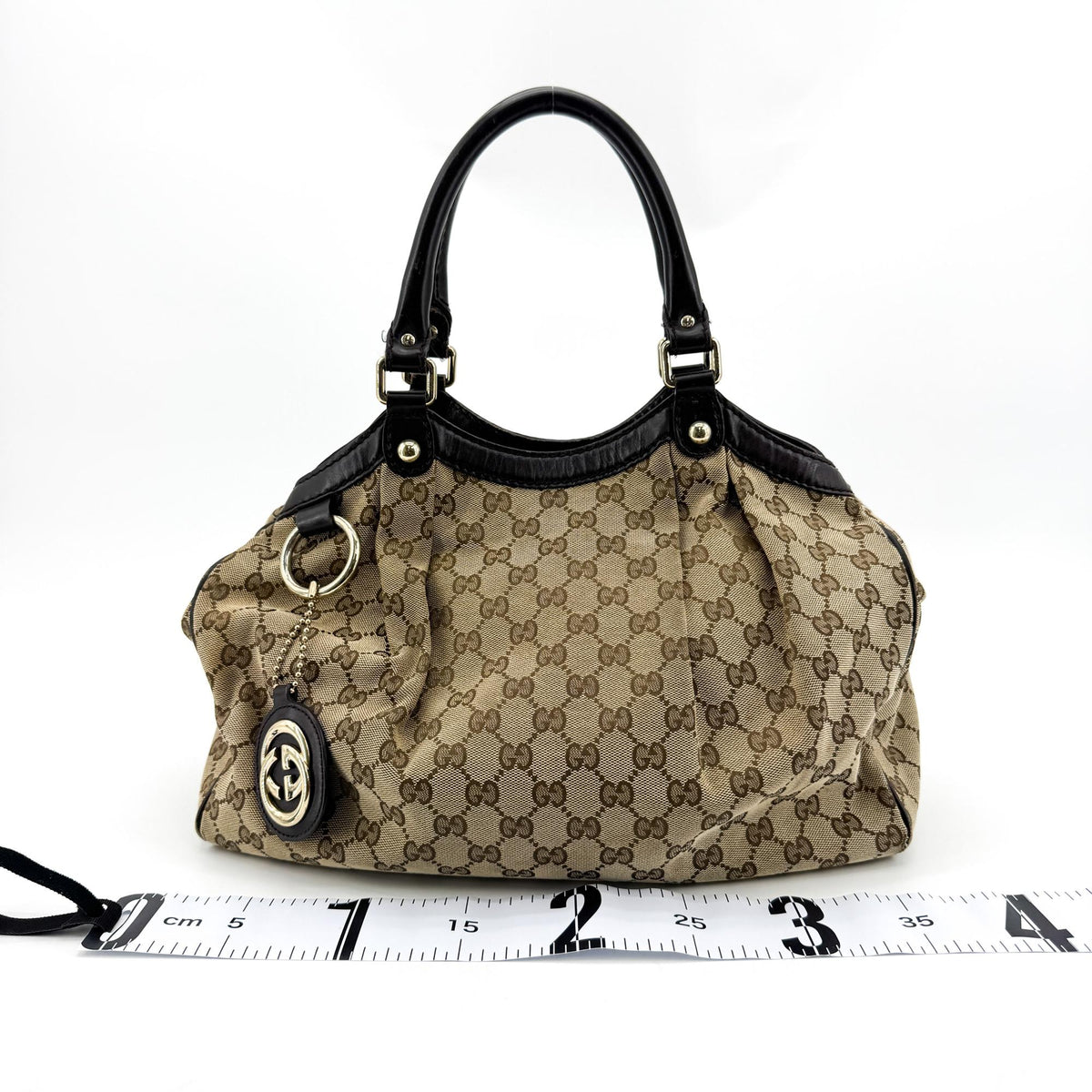 Gucci Sukey Tote GG Canvas and leather, Beige, Canvas, Tote Bag