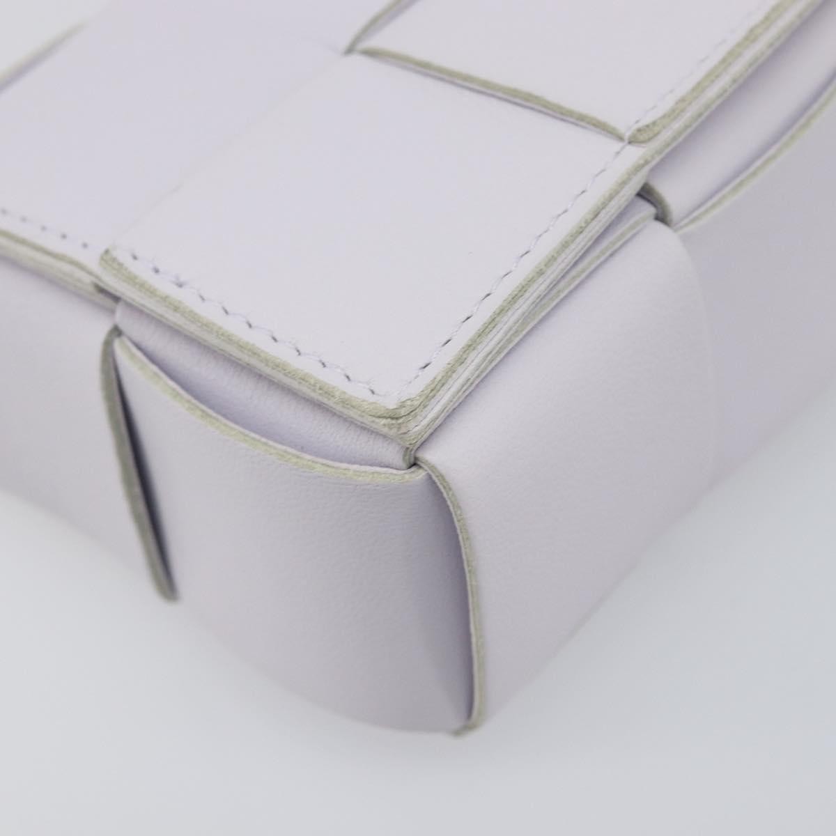 Bottega Veneta Cassette Maxi Intrecciato Leather, White, Leather, Clutch