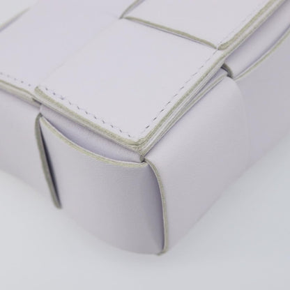 Bottega Veneta Cassette Maxi Intrecciato Leather, White, Leather, Clutch
