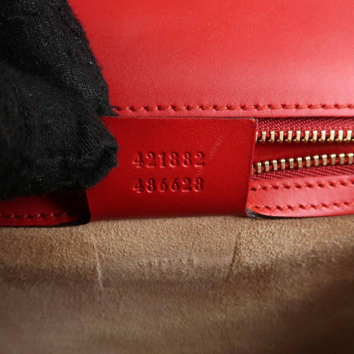 Gucci Sylvie Leather, Red, Leather, Shoulder Bag