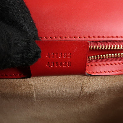 Gucci Sylvie Leather, Red, Leather, Shoulder Bag
