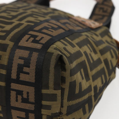 Fendi Vintage FF Zip Zucca Canvas, Brown, Canvas, Tote Bag
