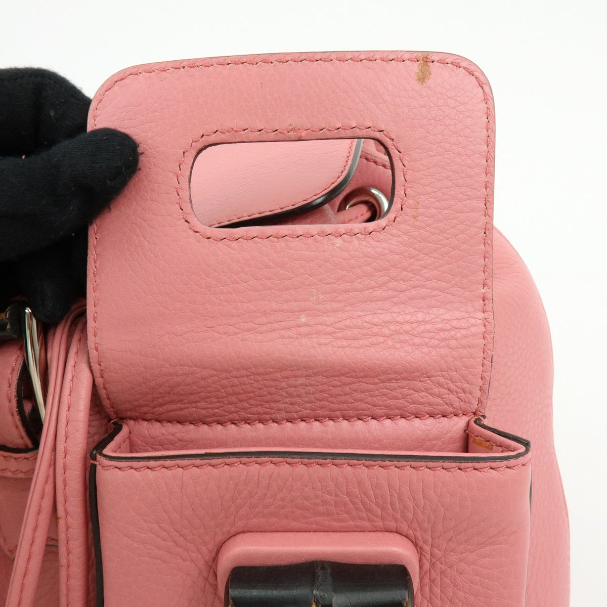 Gucci Bamboo Tassel Leather, Pink, Leather, Backpack