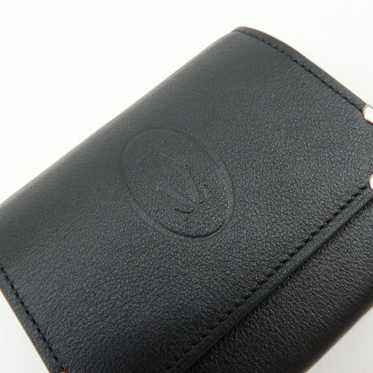 Cartier Coin Purse Must de Cartier Leather, Black, Leather, Wallet