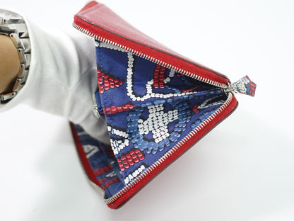 Hermes Azap Zip Around Silk'in Epsom, Red, Leather, Wallet