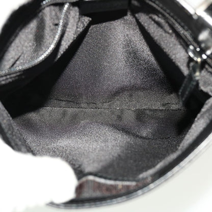 Gucci Vintage Flat Messenger GG Canvas and Leather, Black, Canvas, Handbag