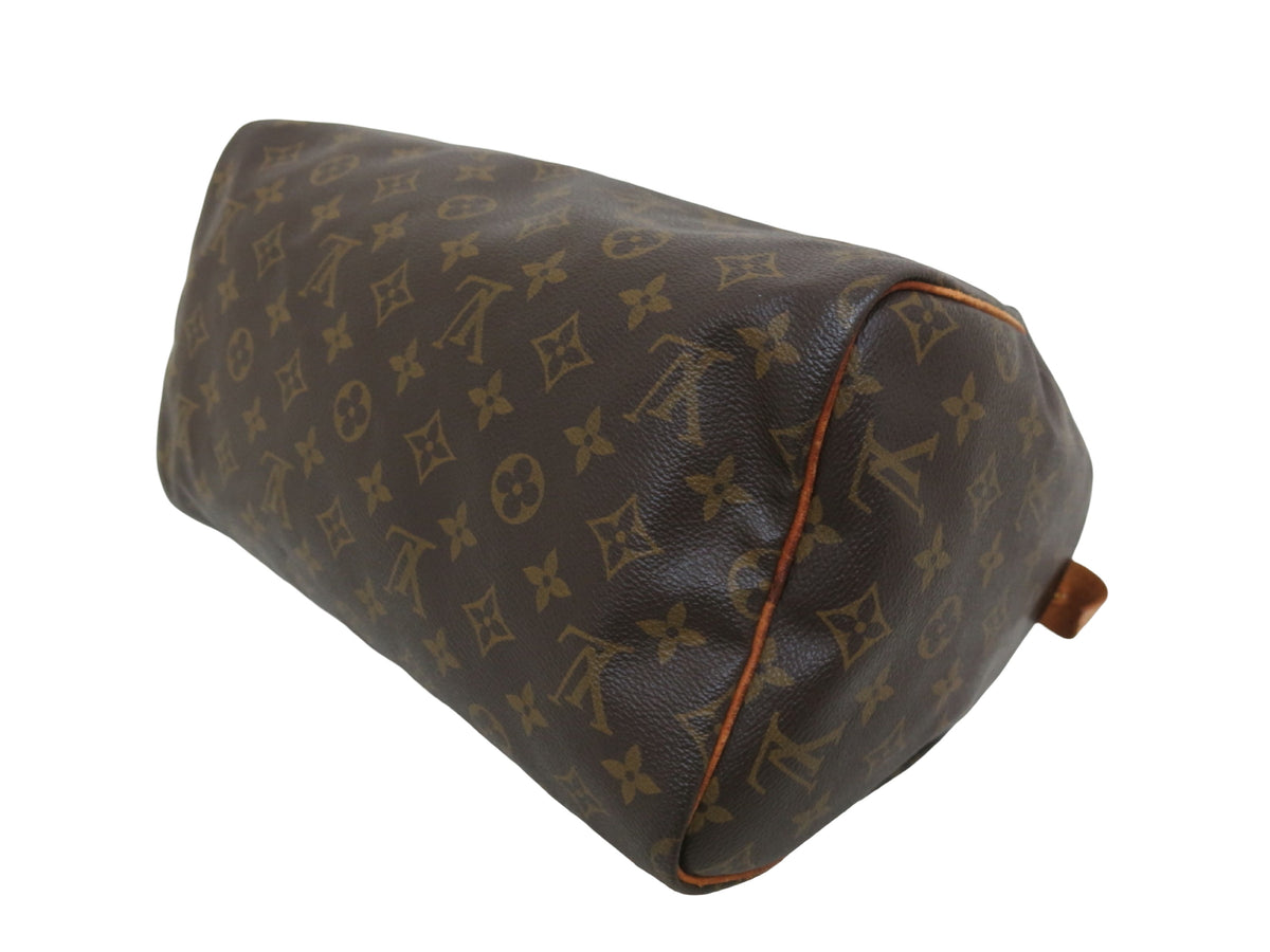 Louis Vuitton Speedy Monogram, Brown, Canvas, Handbag