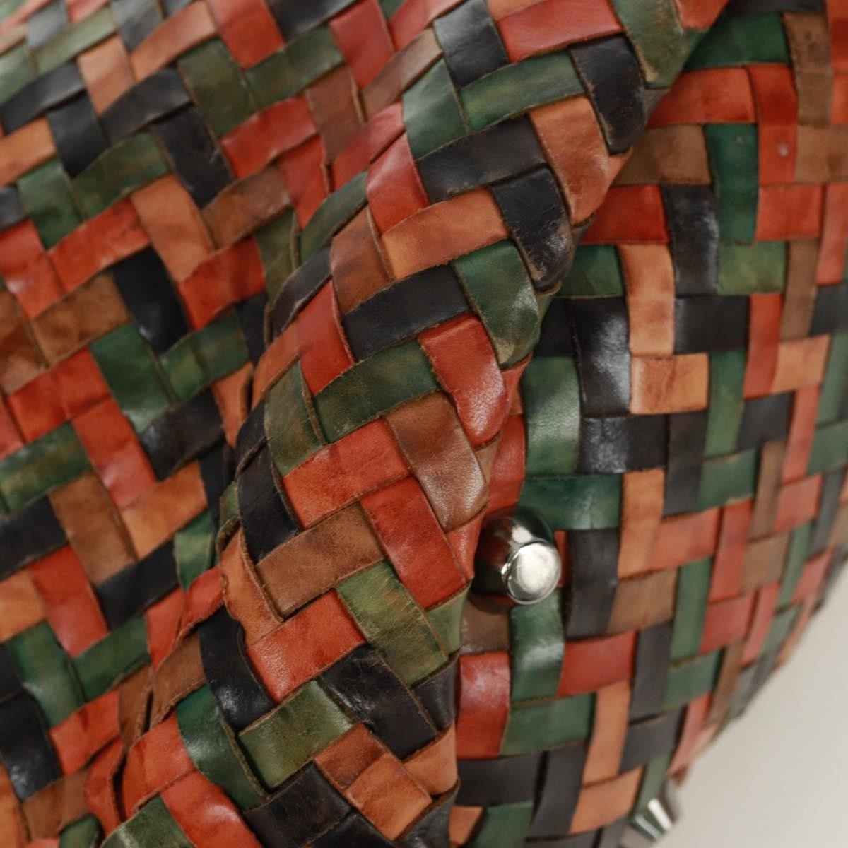 Miu Miu Chain Handle Pleated Leather, Multicolour, Leather, Handbag