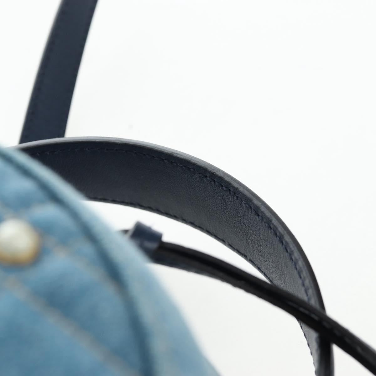 Gucci Pearly GG Marmont Embellished Matelasse Denim, Blue, Denim, Backpack