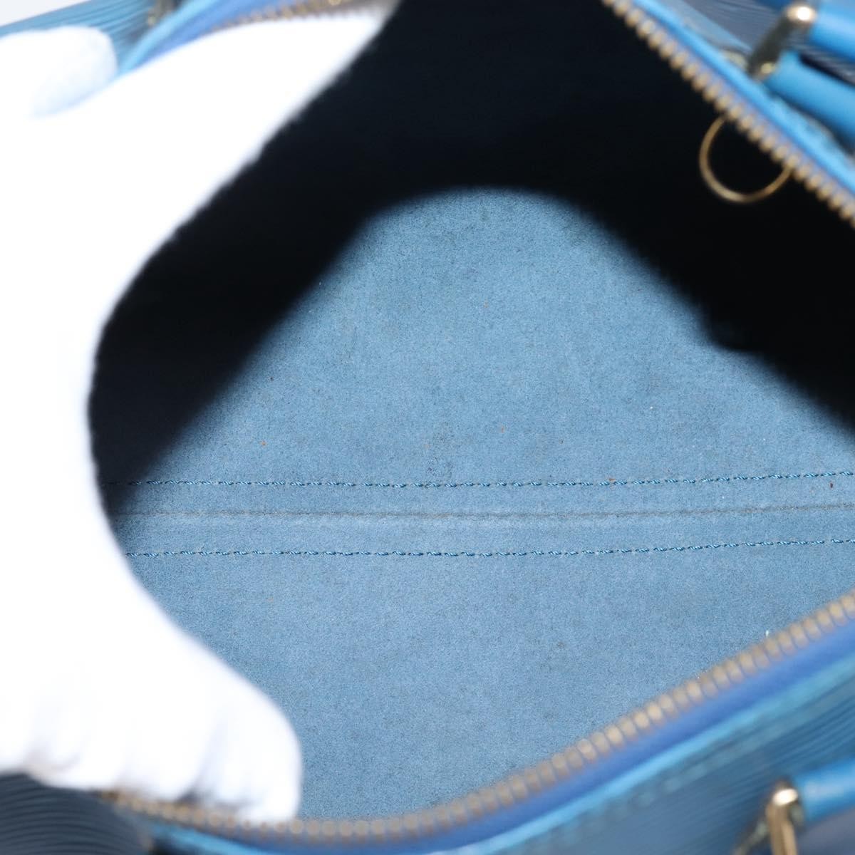 Louis Vuitton Speedy Epi Leather, Blue, Leather, Handbag