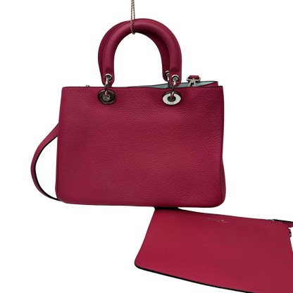 Christian Dior Diorissimo Leather with Sequins, Pink, Leather, Tote Bag