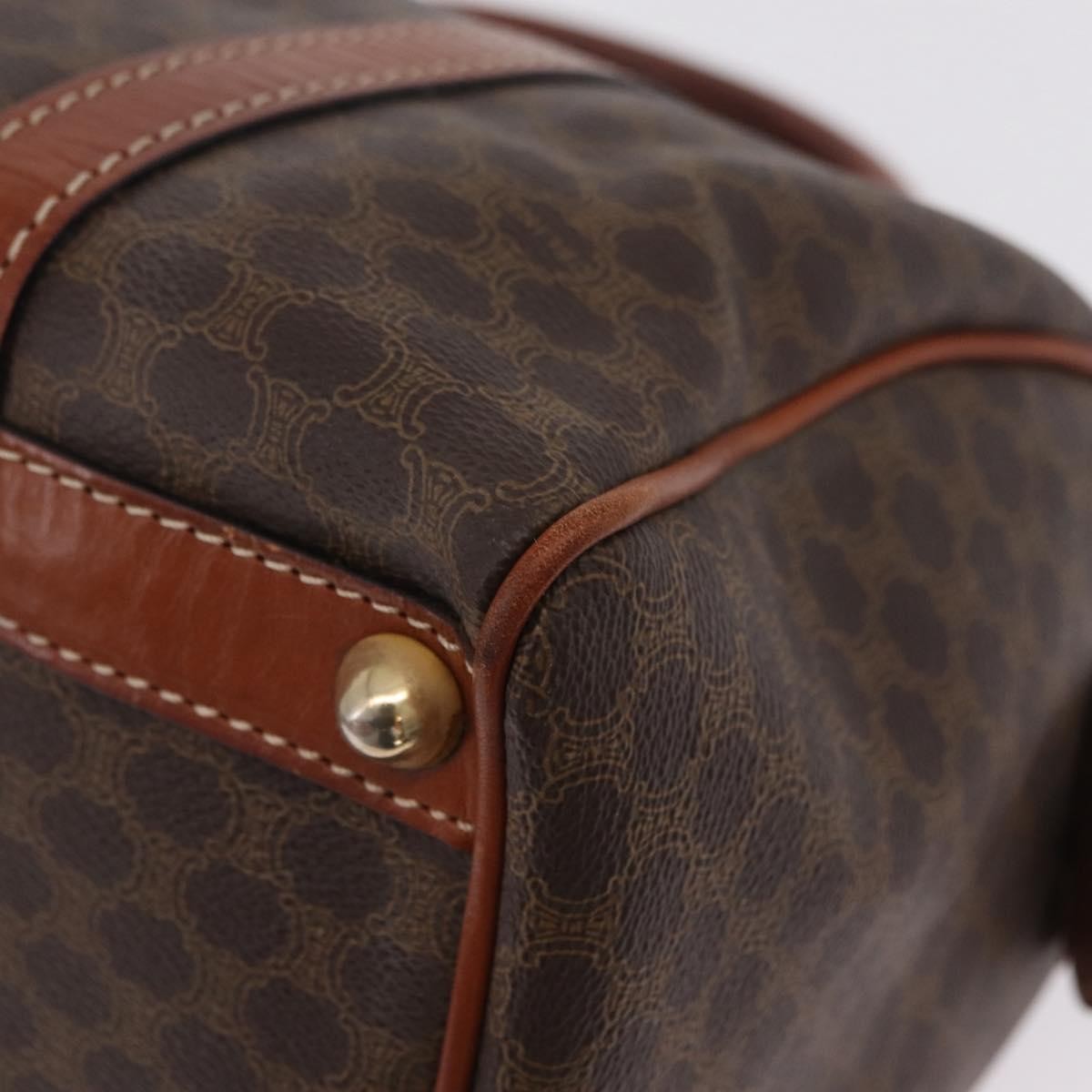 Celine Macadam Macadam with leather, Brown, Canvas, Tote Bag