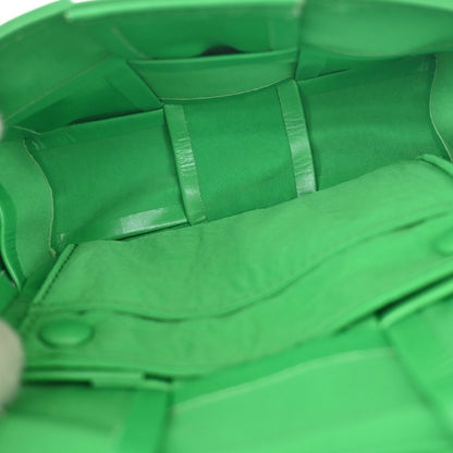 Bottega Veneta Cassette Maxi Intrecciato Leather, Green, Leather, Crossbody Bag
