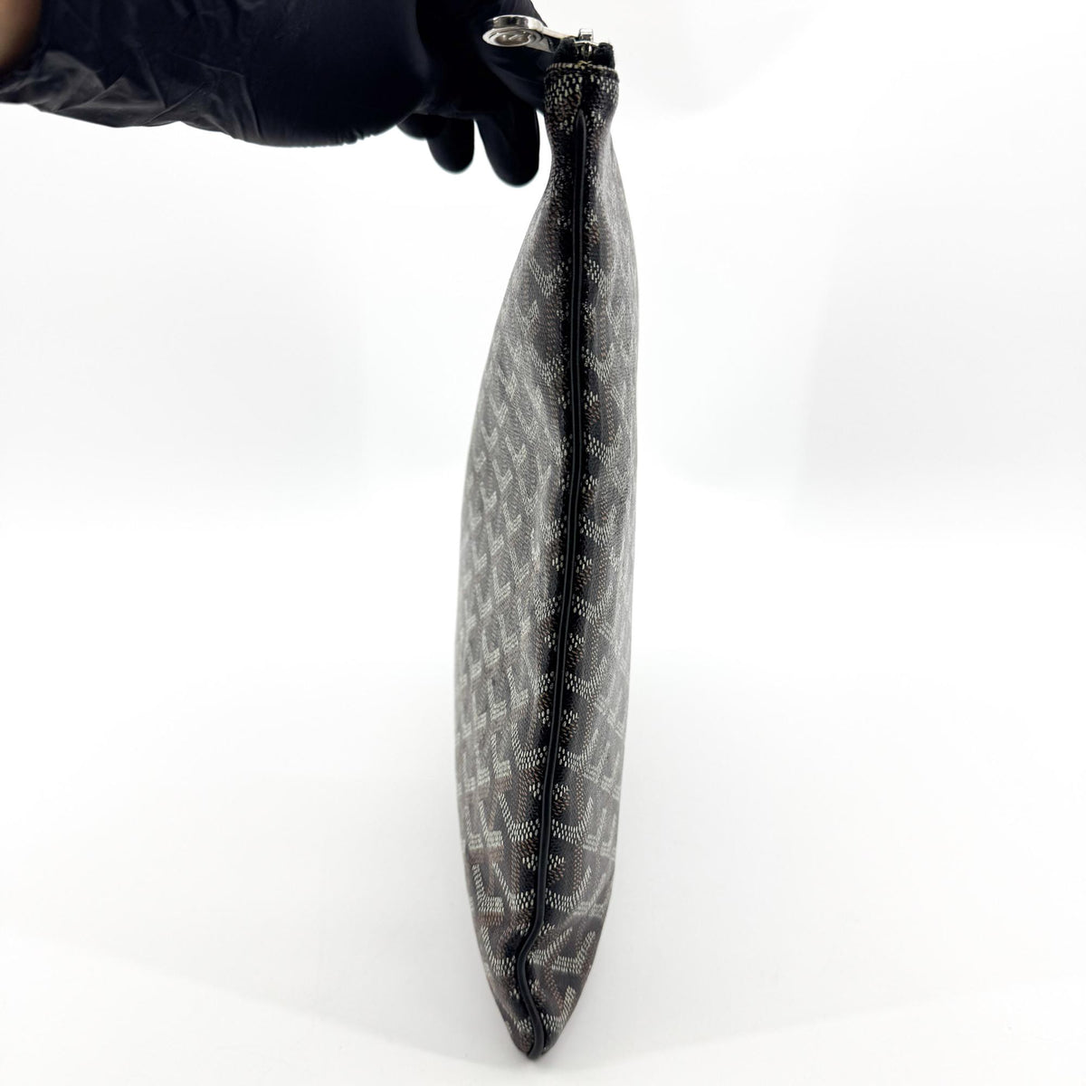 Goyard Senat Zip Printed Coated Canvas, Black, Canvas, Clutch