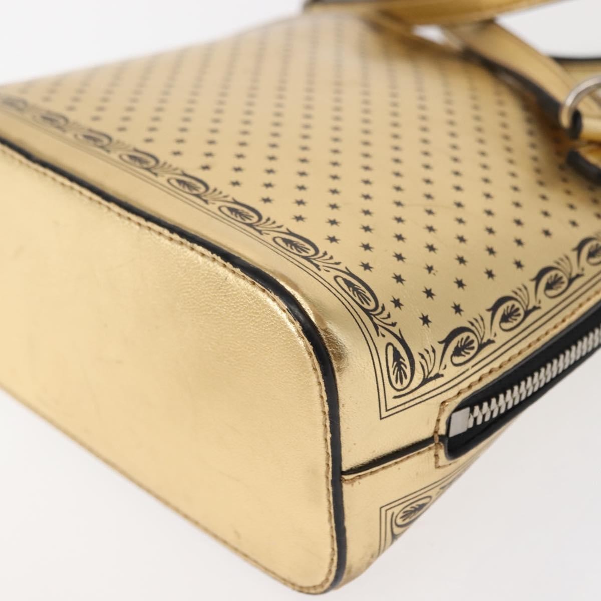 Gucci Dome Limited Edition Printed Leather, Gold, Leather, Crossbody Bag
