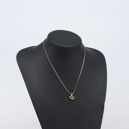 Christian Dior CD Pendant Metal, Gold, Metal, Necklace