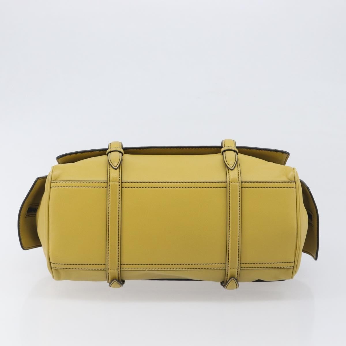 Bottega Veneta Monaco Nappa Leather With Intrecciato Detail, Yellow, Leather, Handbag