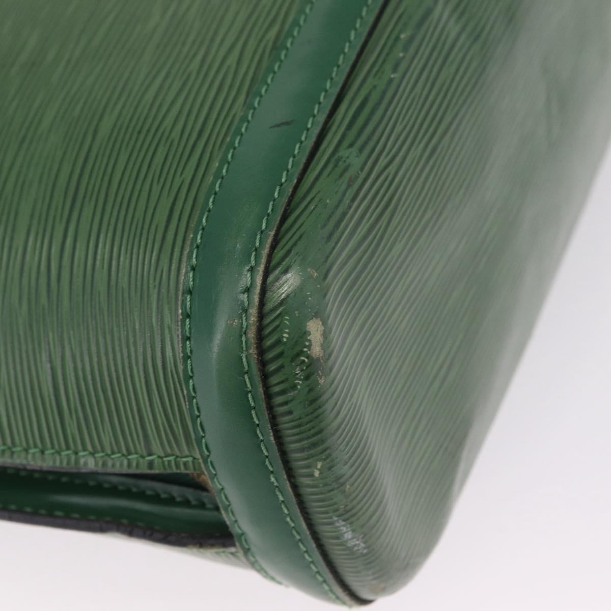 Louis Vuitton Lussac Epi Leather, Green, Leather, Handbag