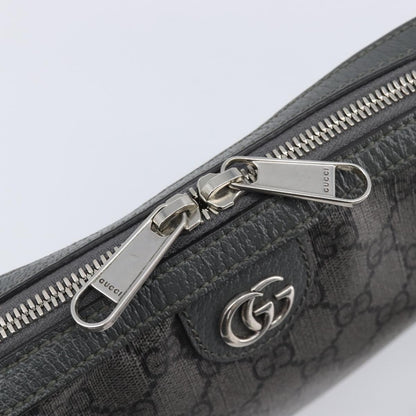 Gucci Ophidia Zip Wristlet GG Coated Canvas, Gray, Canvas, Shoulder Bag