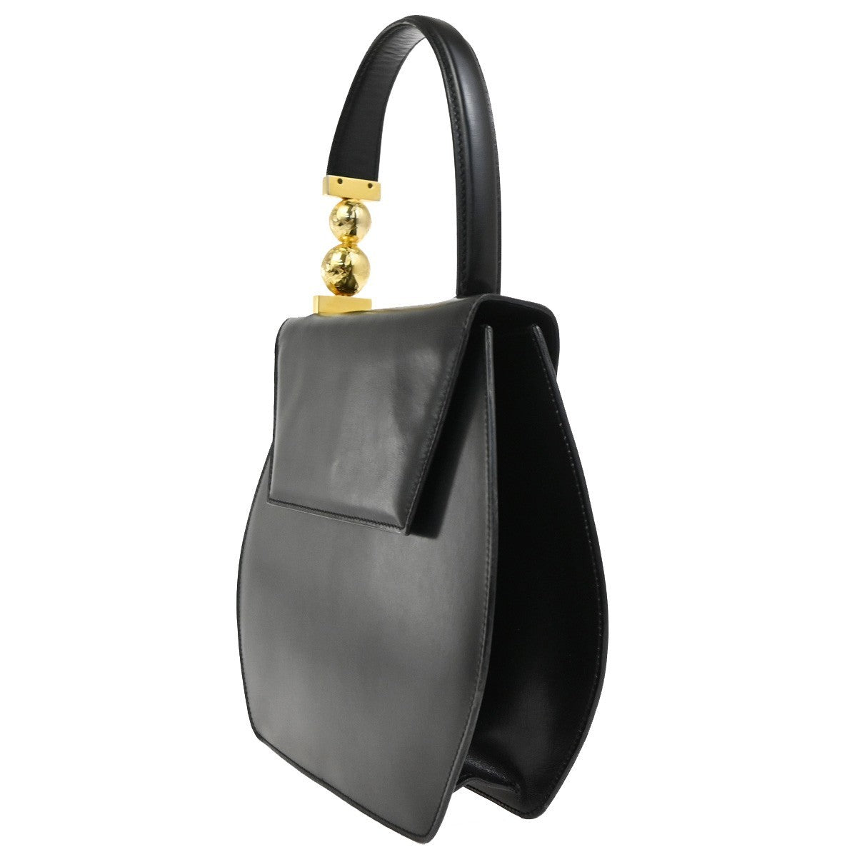 Celine Vintage Leather, Black, Leather, Shoulder Bag