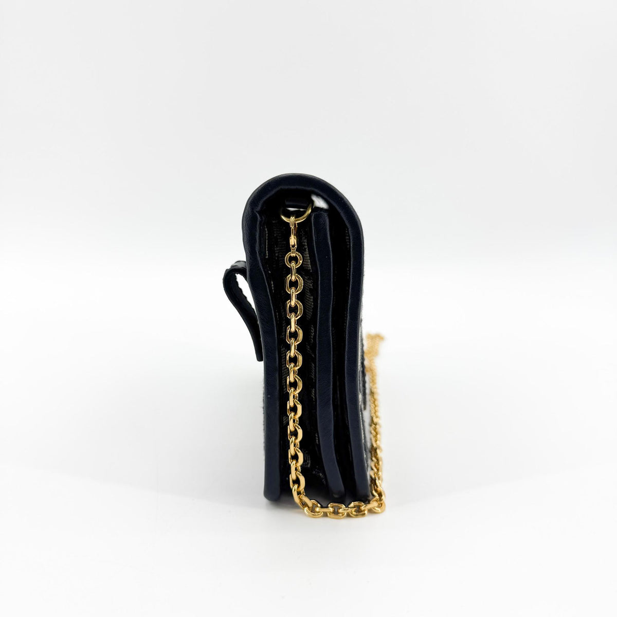 Christian Dior 30 Montaigne 2-in-1 Oblique Canvas, Navy, Canvas, Clutch