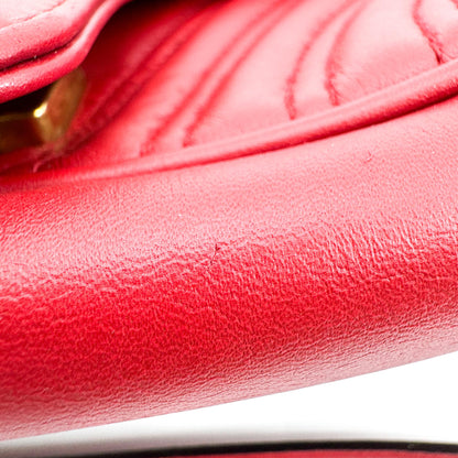 Gucci GG Marmont Flap Matelasse Leather, Gold, Leather, Shoulder Bag
