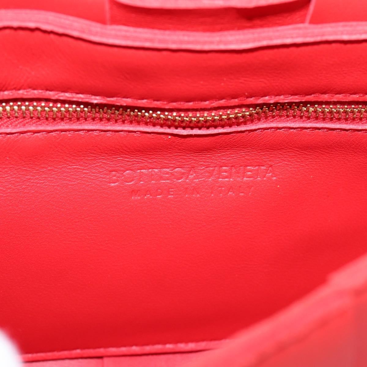 Bottega Veneta Cassette Maxi Intrecciato Leather, Red, Leather, Crossbody Bag