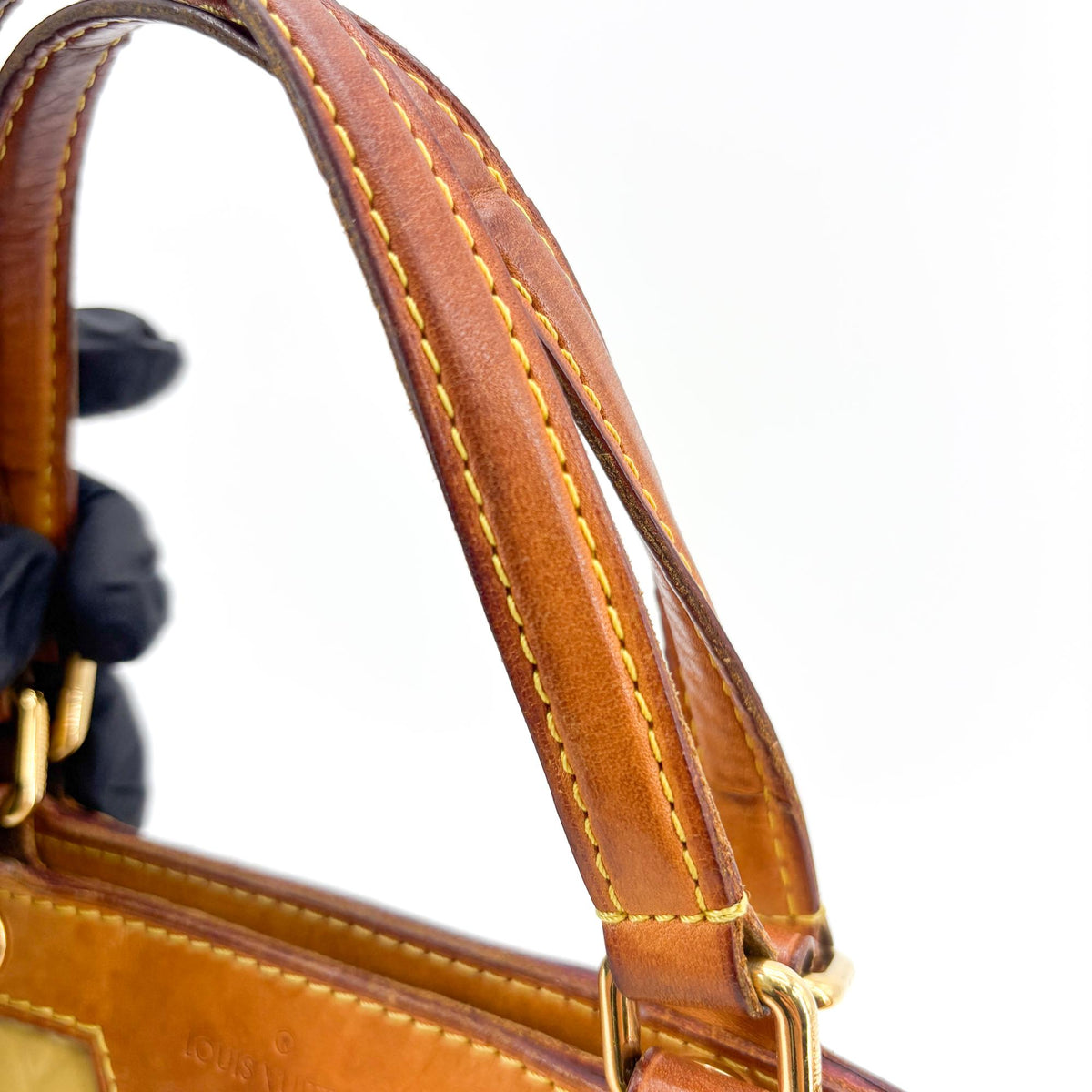 Louis Vuitton Brea Monogram Vernis, Brown, Patent Leather, Handbag