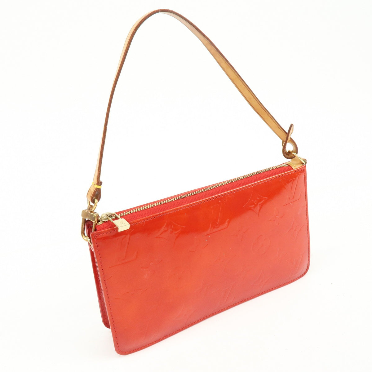 Louis Vuitton Lexington Pochette Monogram Vernis, Red, Patent Leather, Clutch