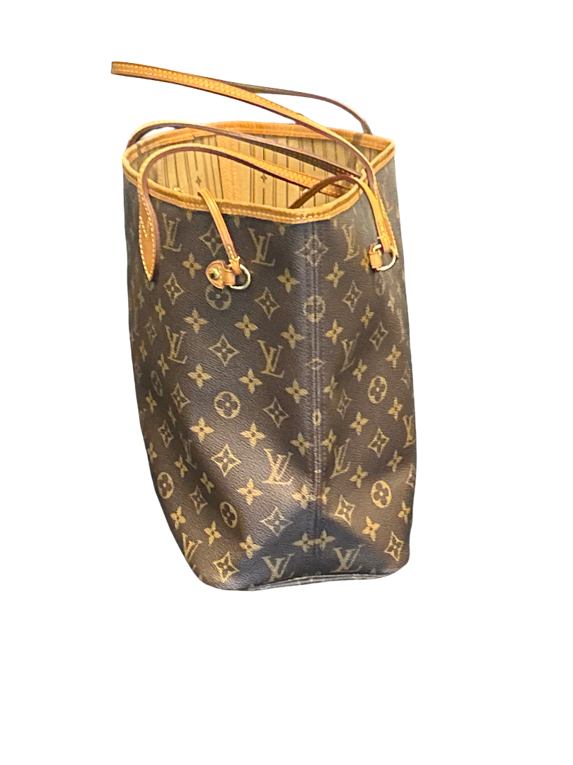 Louis Vuitton Neverfull Monogram Canvas, Brown, Canvas, Tote Bag