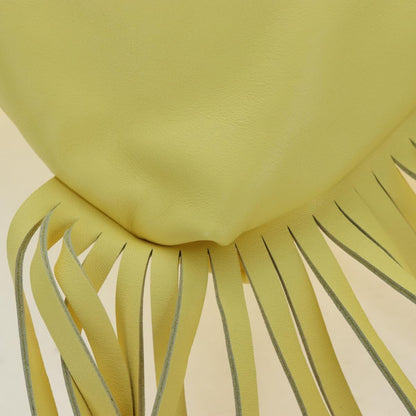 Bottega Veneta The Fringe Leather, Yellow, Leather, Clutch