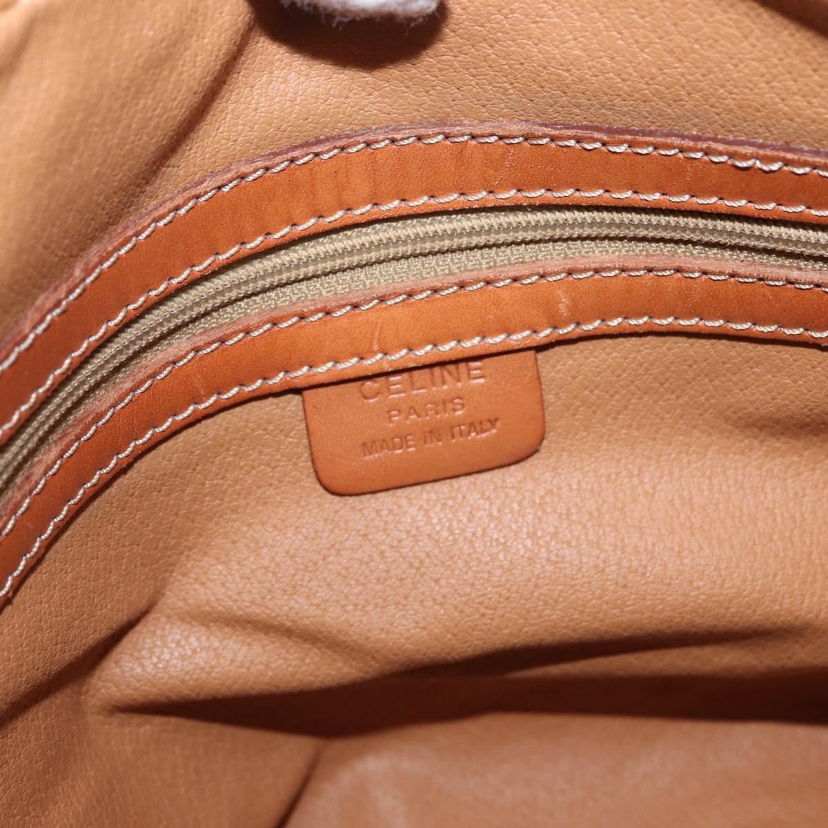 Celine Vintage Macadam Canvas and Leather, Brown, Canvas, Handbag