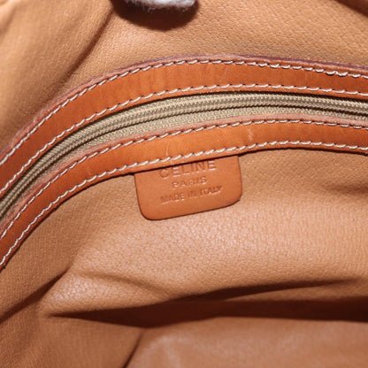 Celine Vintage Macadam Canvas and Leather, Brown, Canvas, Handbag