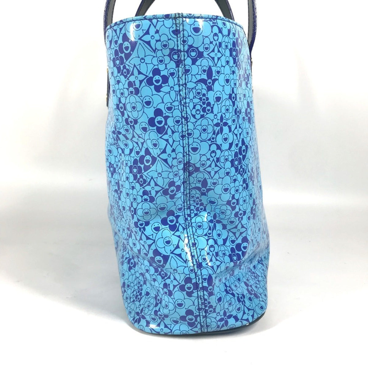 Louis Vuitton Voyage Cosmic Blossom, Blue, Patent Leather, Tote Bag