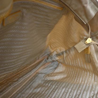Prada Re-Edition 1978 Pocket Re-Nylon with Saffiano Leather, Beige, Nylon, Tote Bag