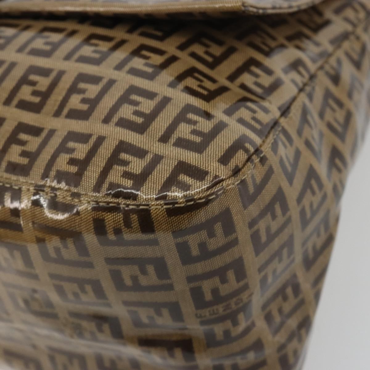 Fendi Mamma Baguette Zucchino canvas, Brown, Canvas, Shoulder Bag