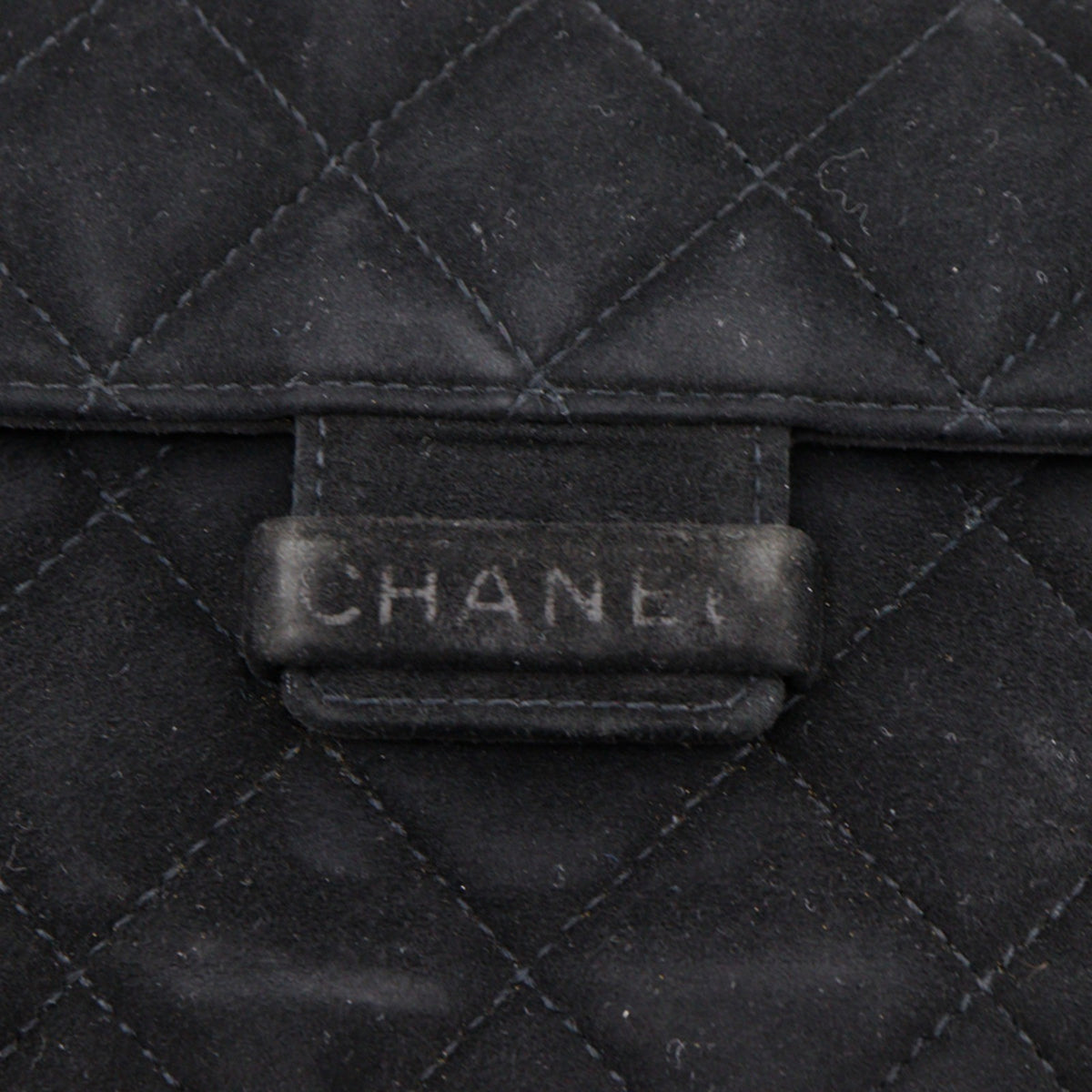 Chanel Vintage Flap Quilted Suede, Black, Suede, Shoulder Bag