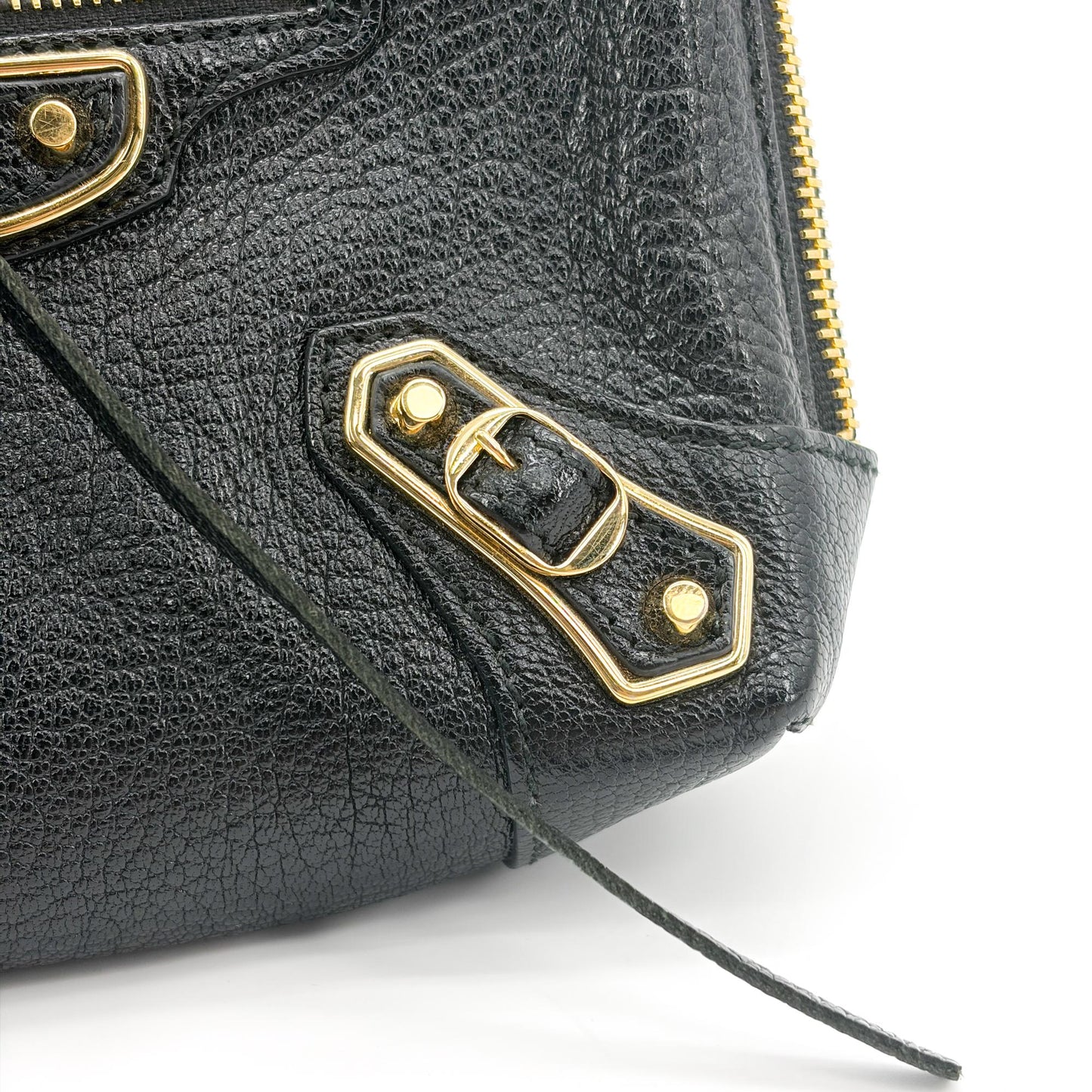 Balenciaga Classic Studs Chain Reporter Leather, Black, Leather, Crossbody Bag