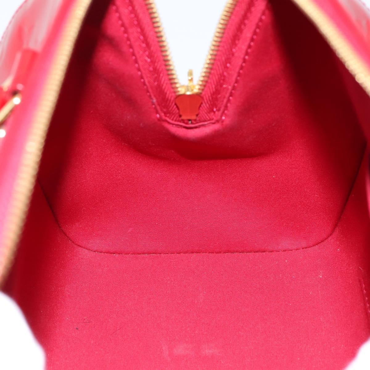 Louis Vuitton Montana Monogram Vernis, Red, Patent Leather, Handbag