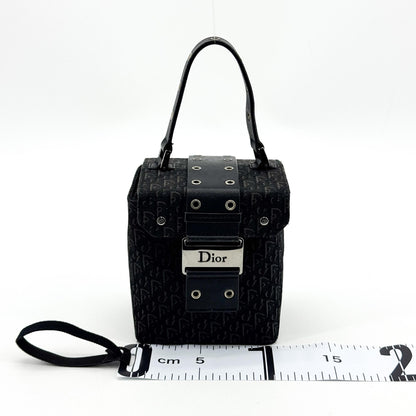 Christian Dior Trotter Canvas, Black, Canvas, Handbag