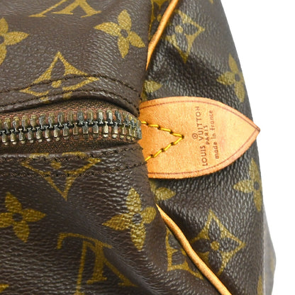 Louis Vuitton Keepall Monogram, Brown, Canvas, Travel Bag