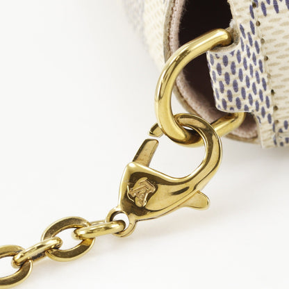 Louis Vuitton Pochette Felicie Damier, White, Canvas, Clutch
